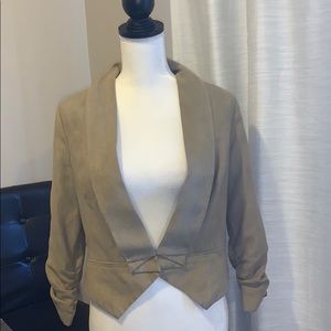 K DASH by Kardashian Faux Suede blazer A78